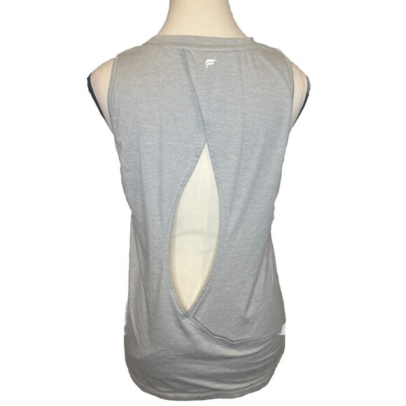 Fabletics Womens Blake GRAY Open Back Tank Sleeveless Size Small - Picture 3 of 8